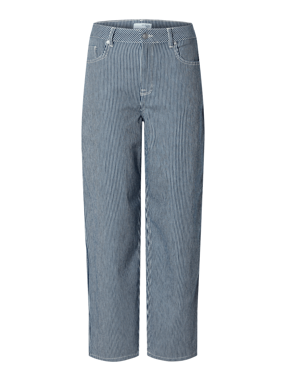 BukserSelected Femme Bella Myra Stripe Jeans - Medium Blue Denim