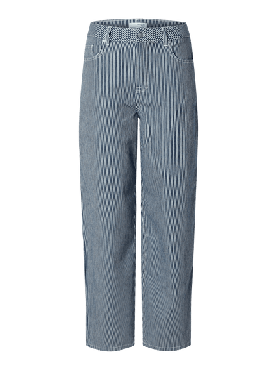 Bella Myra Stripe Jeans - Medium Blue Denim