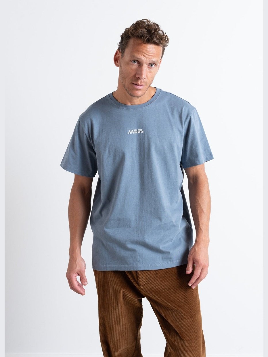  T-skjorteClean Cut Copenhagen Cohen Brushed T-skjorte - Dusty Blue