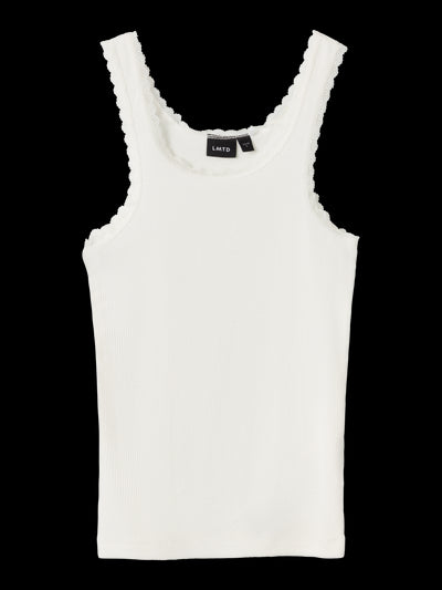 KAB kort TANK TOPP - White Alyssum