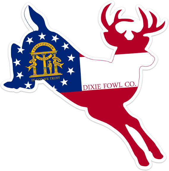 Ga Whitetail Dixie Fowl Co Decal 6 X 6