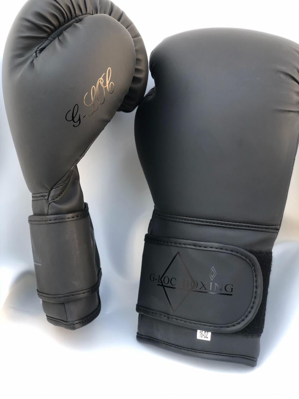 matt black boxing gloves