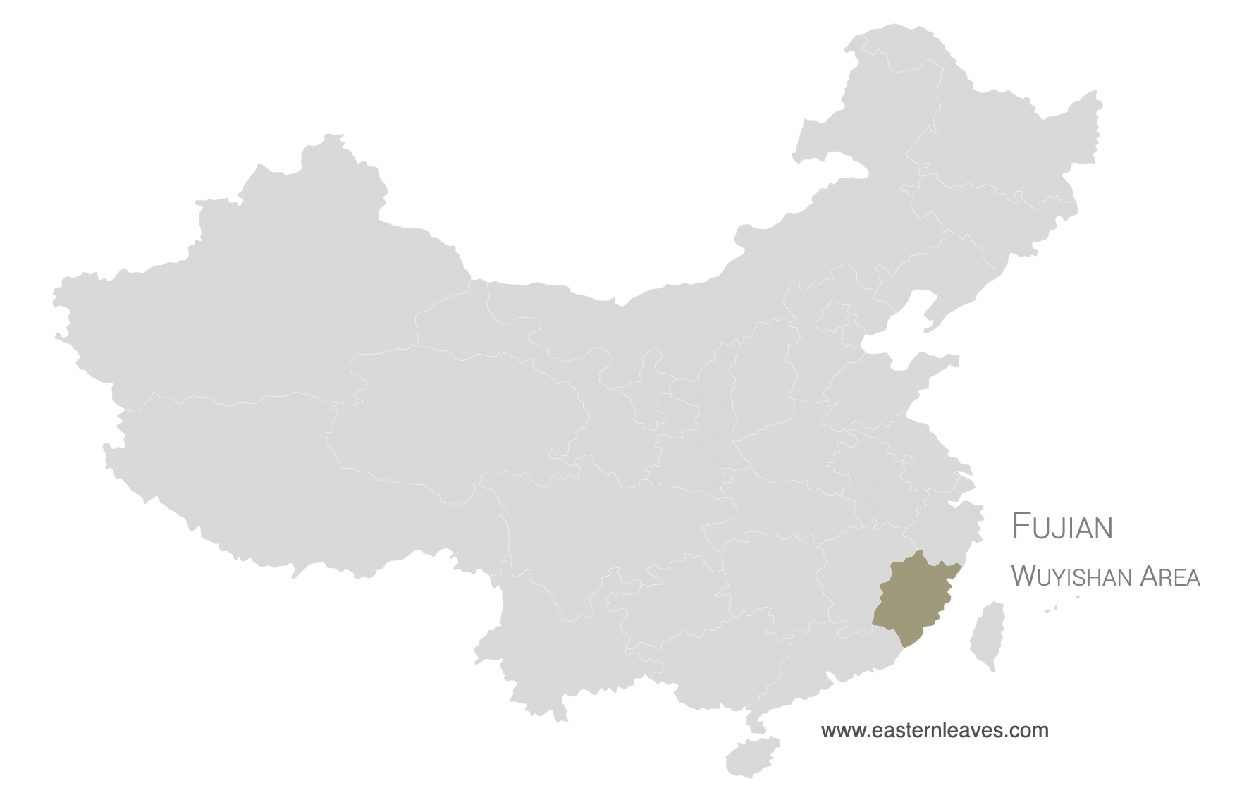 Wuyishan Fujian Yancha rock tea Map
