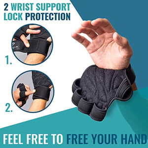 mens workout gloves wrist support