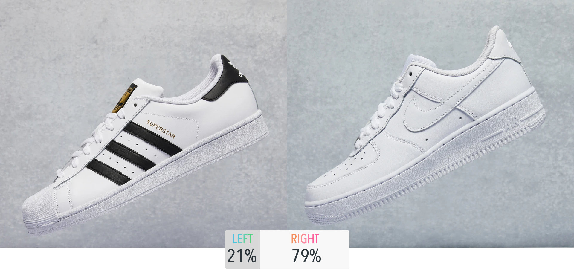 nike air force one vs adidas superstar