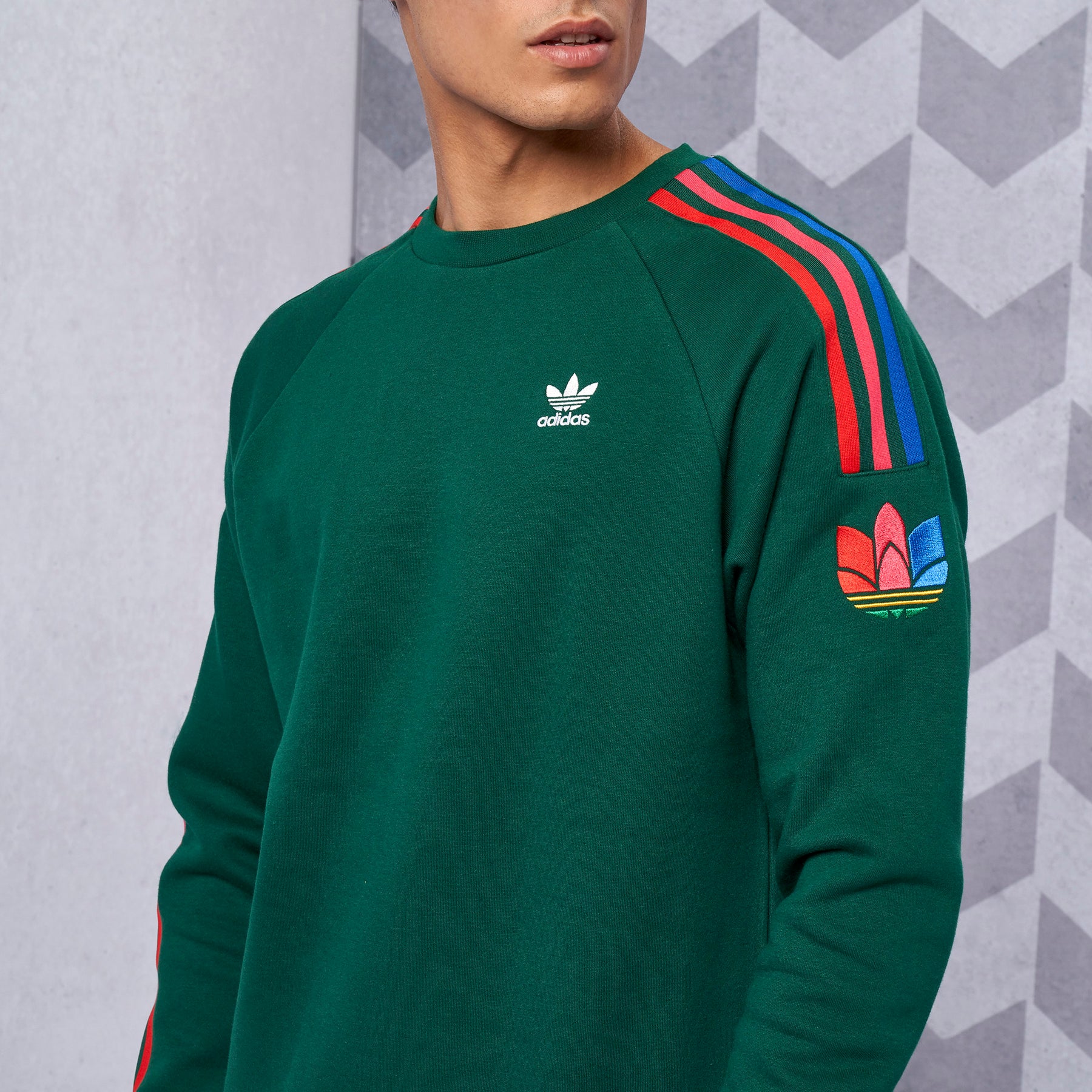 adidas Originals Adicolor 3D Trefoil 3-Stripes Sweatshirt | Dropkick