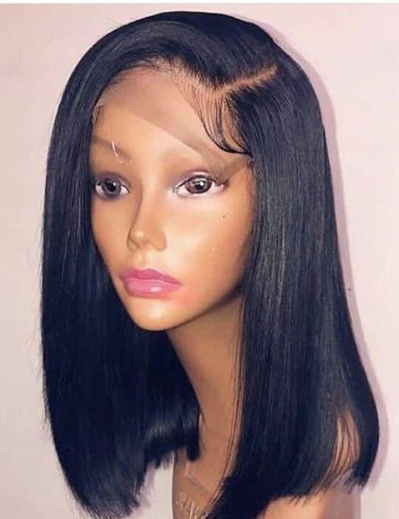 Lace Front Wigs Black Natural Color Ariana Grande With Short Hair