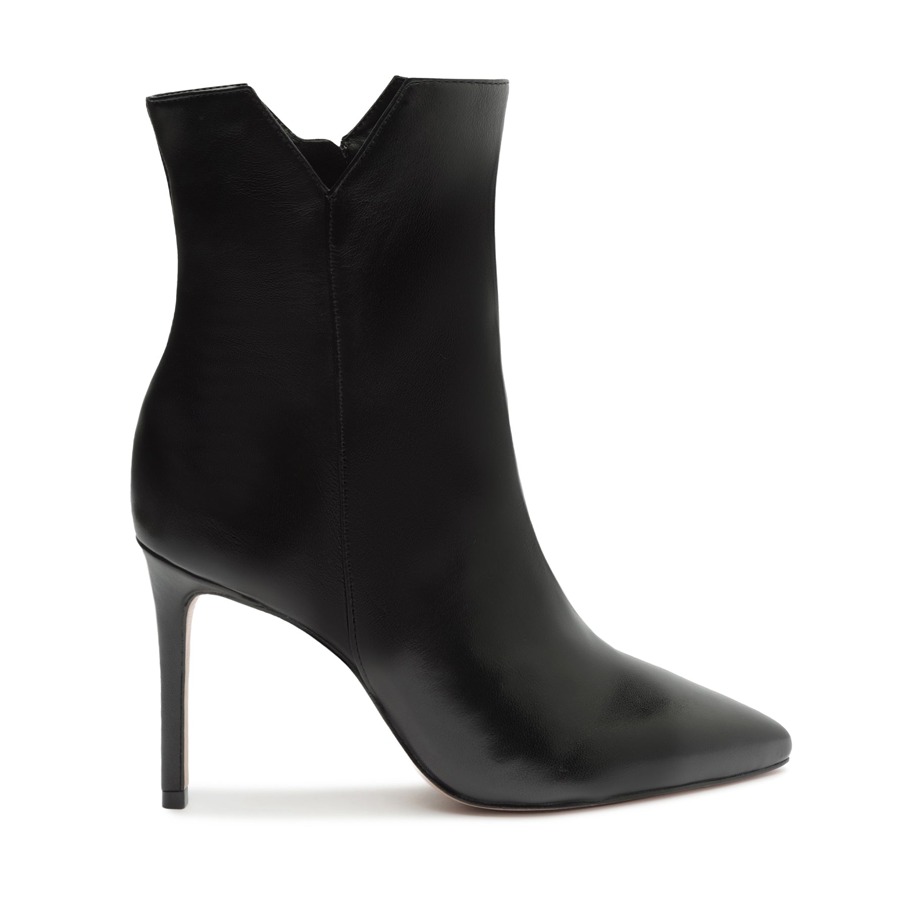 Schutz Betsey Leather Bootie In Black