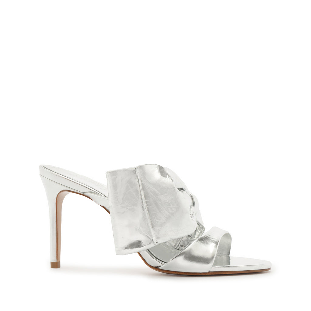 Schutz Judy High Smashed Metallic Sandal