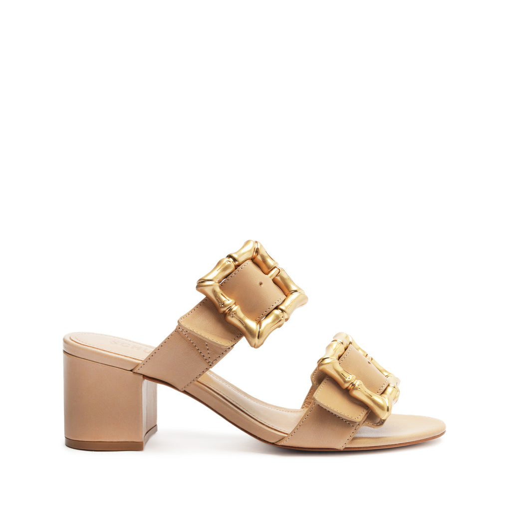 Schutz Enola Mid Block Atanado Leather Sandal