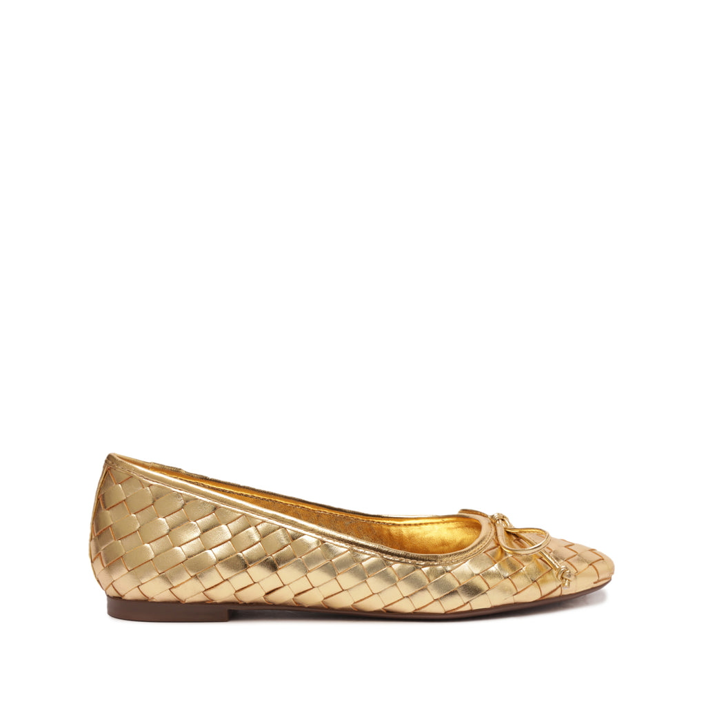 Schutz Arissa Woven Leather Flat