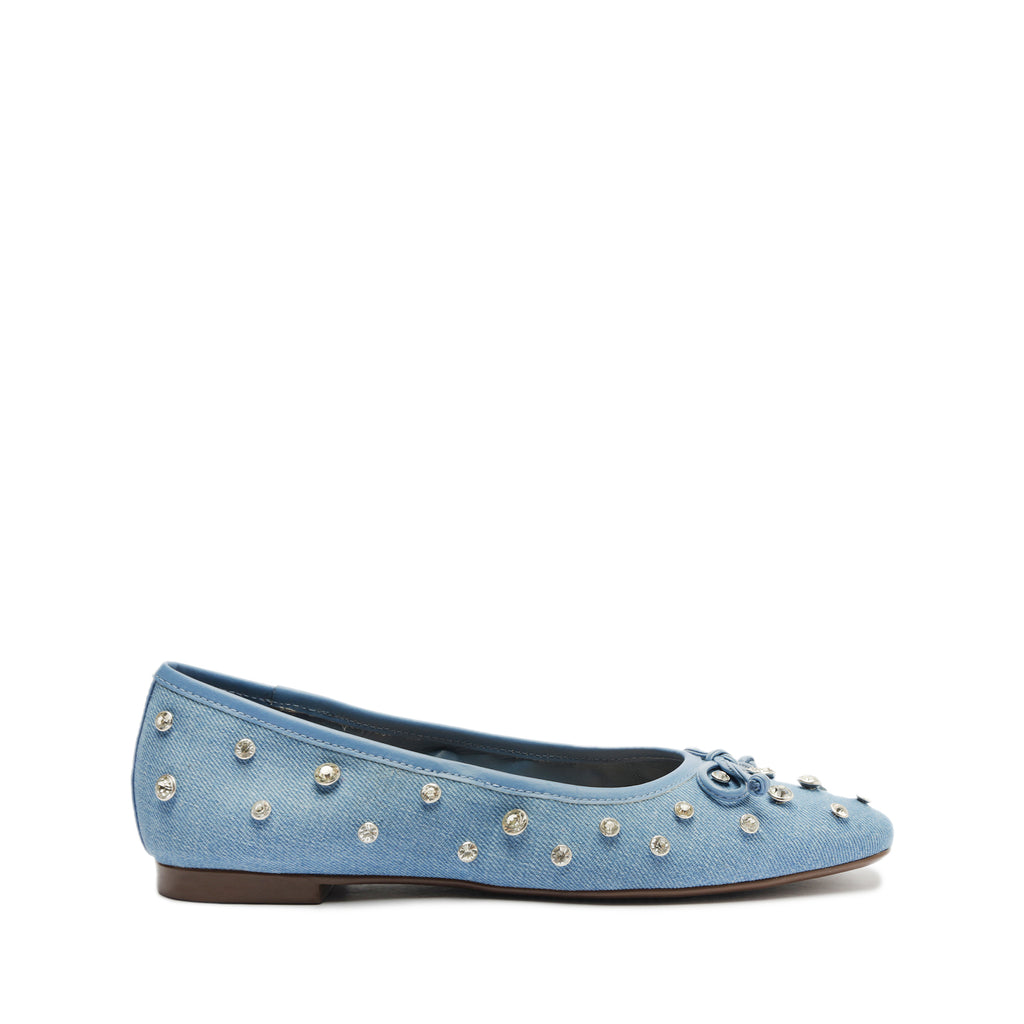 Schutz Arissa Shine Denim Flat