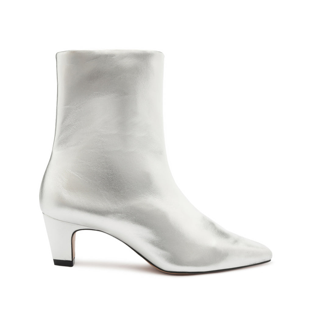 Schutz Dellia Metallic Leather Bootie