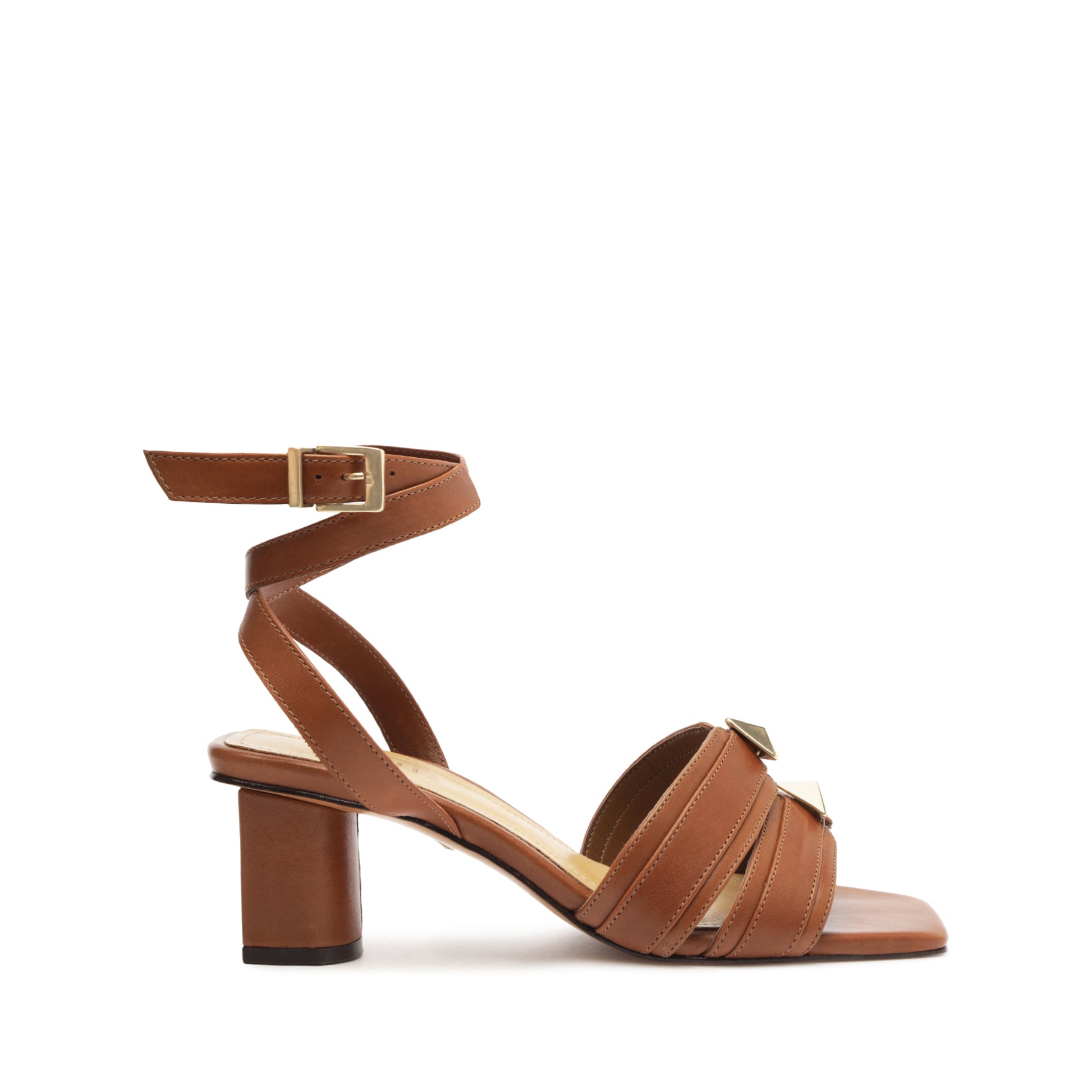 Schutz Kyrie Mid Leather Sandal In Brown