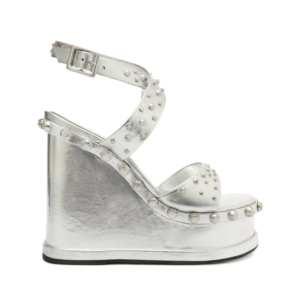 Schutz Lizzy Metallic Leather Sandal