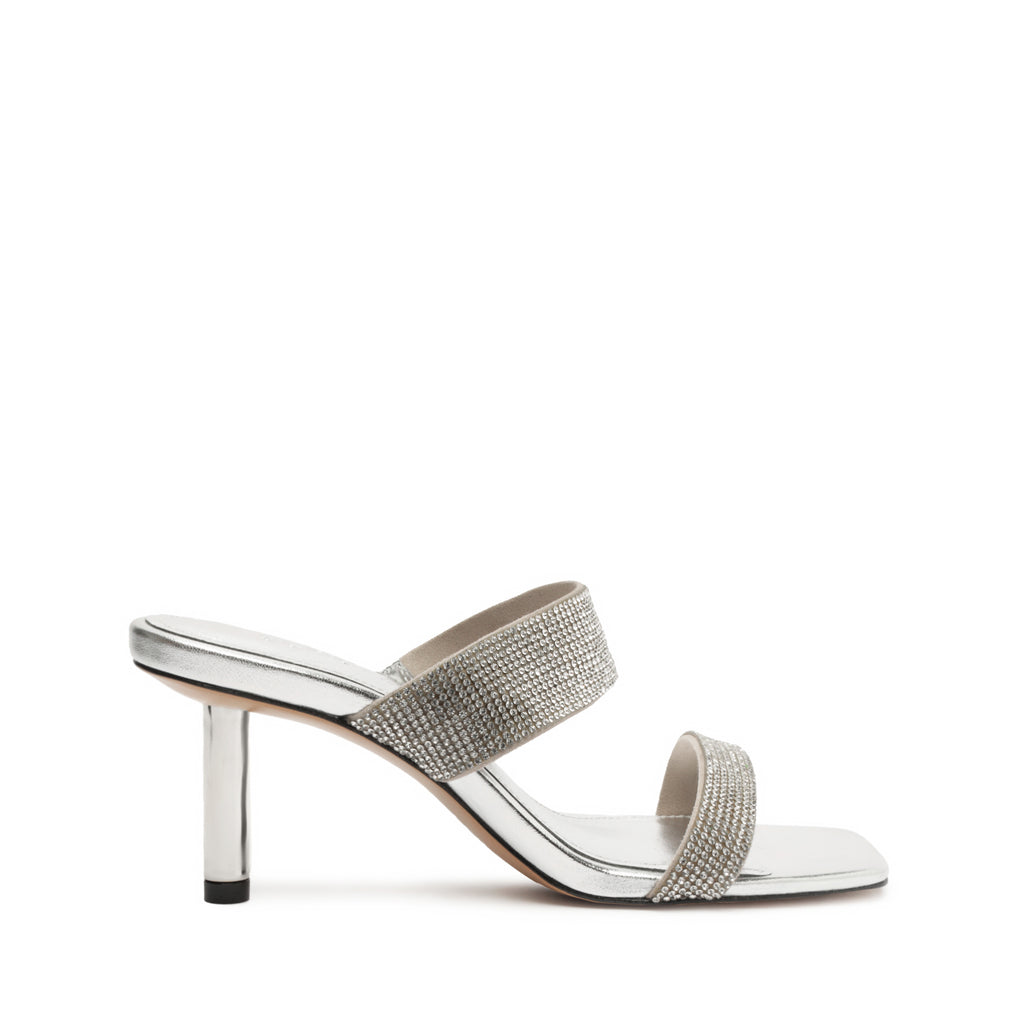 Schutz Liam Mid Metallic Nappa Leather Sandal