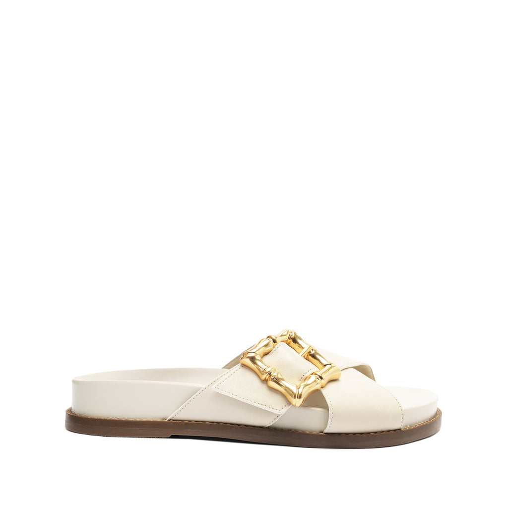 Schutz Enola Crossed Atanado Leather Sandal