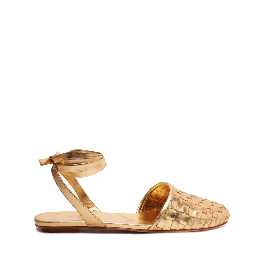 Schutz Ariel Woven Leather Flat