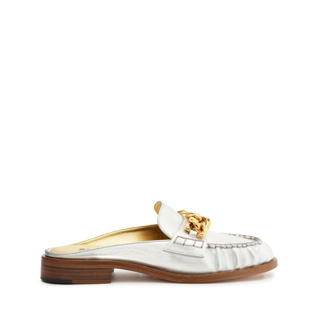 Schutz Luca Chain Leather Flat