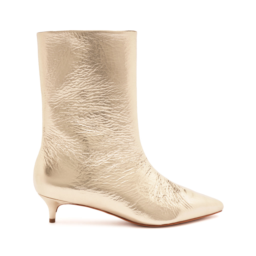 Schutz Gail Smashed Metallic Bootie