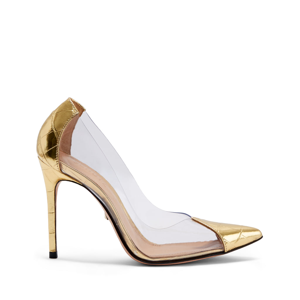 schutz gold heels