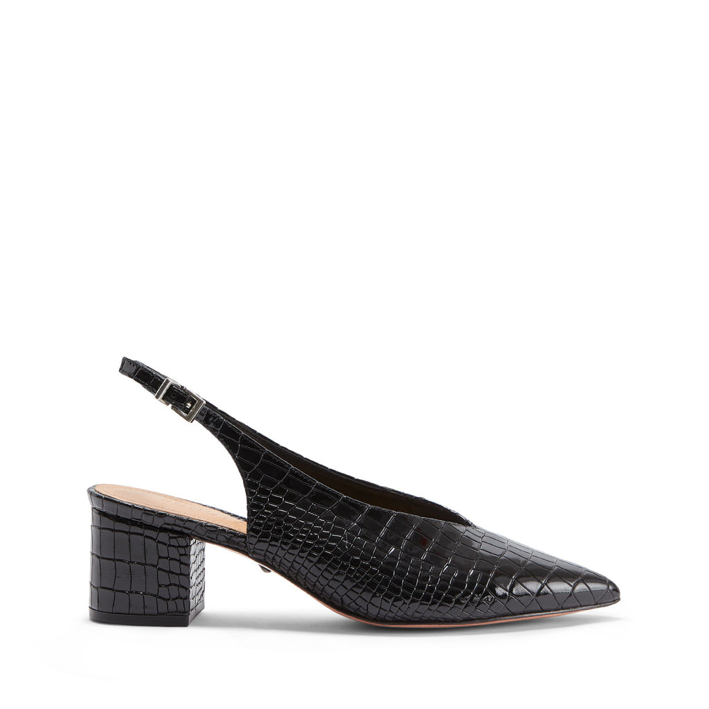 black sling back shoes