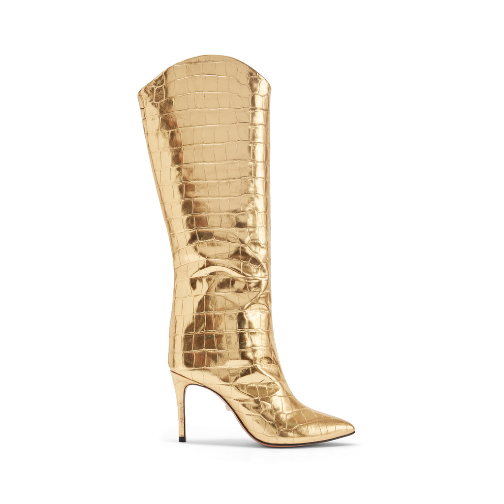 knee high gold boots