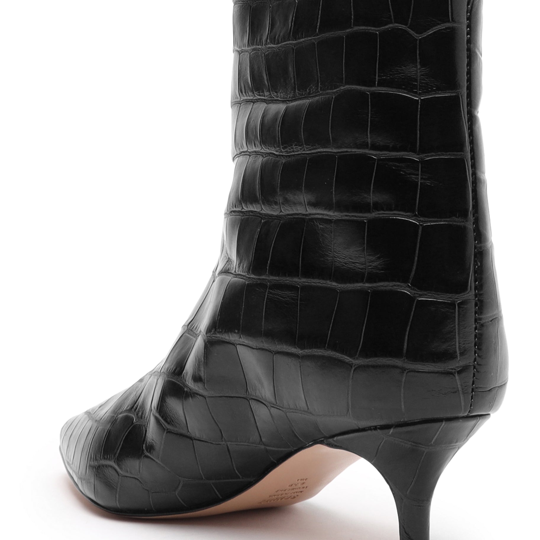 Maryana Lo Crocodile-Embossed Leather Boot