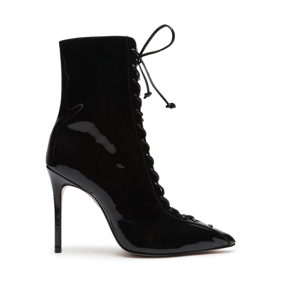 patent leather bootie