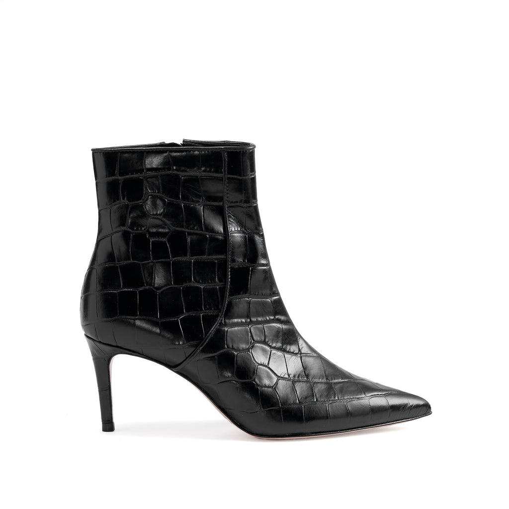 Bette Ankle Bootie in Crocodile Effect 