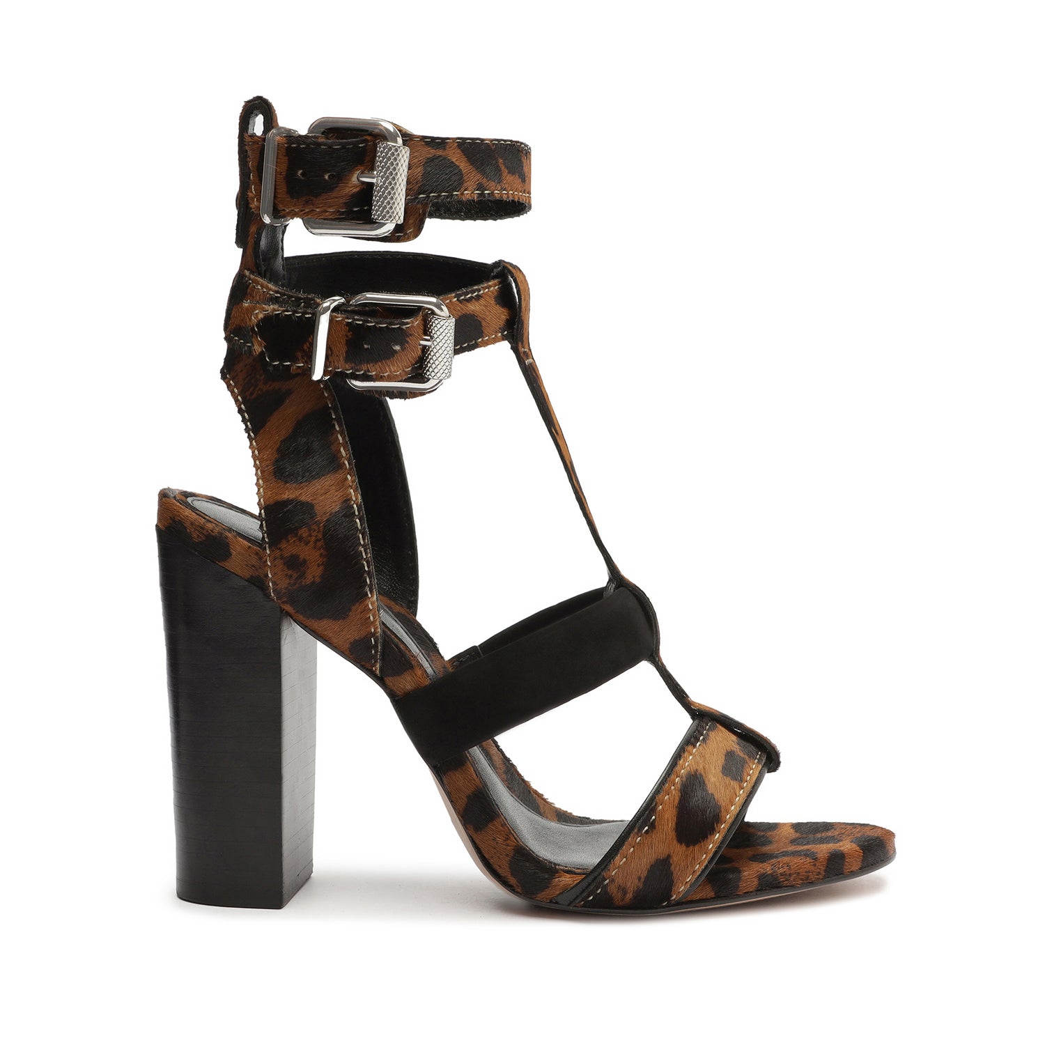 Chantelle Leopard-Printed Leather Sandal Natural Snake Leopard-Printed Leather
