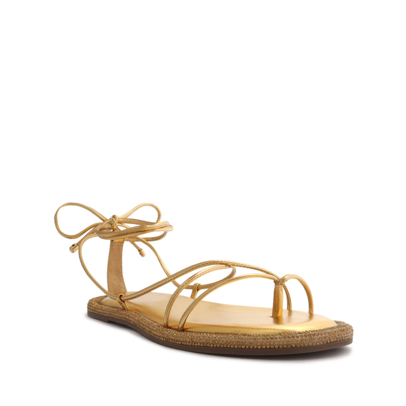 Cute Gold Sandals - Strappy Sandals - Metallic Flat Sandals - Lulus