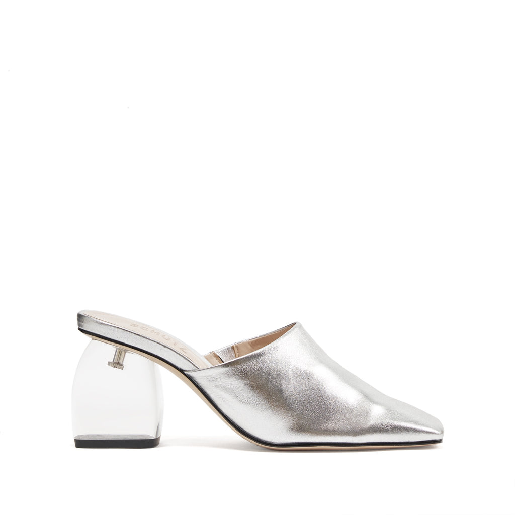 schutz silver shoes