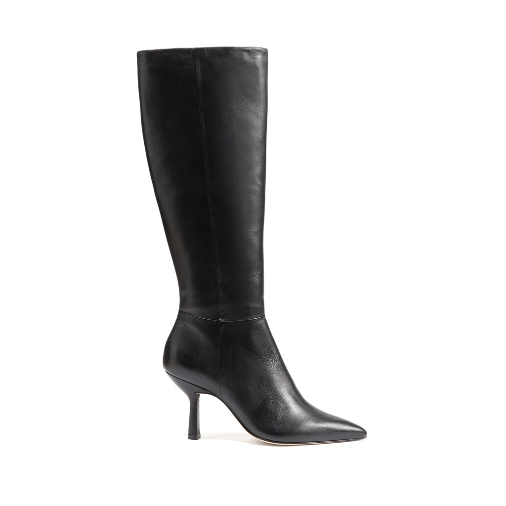 pointed toe leather boots