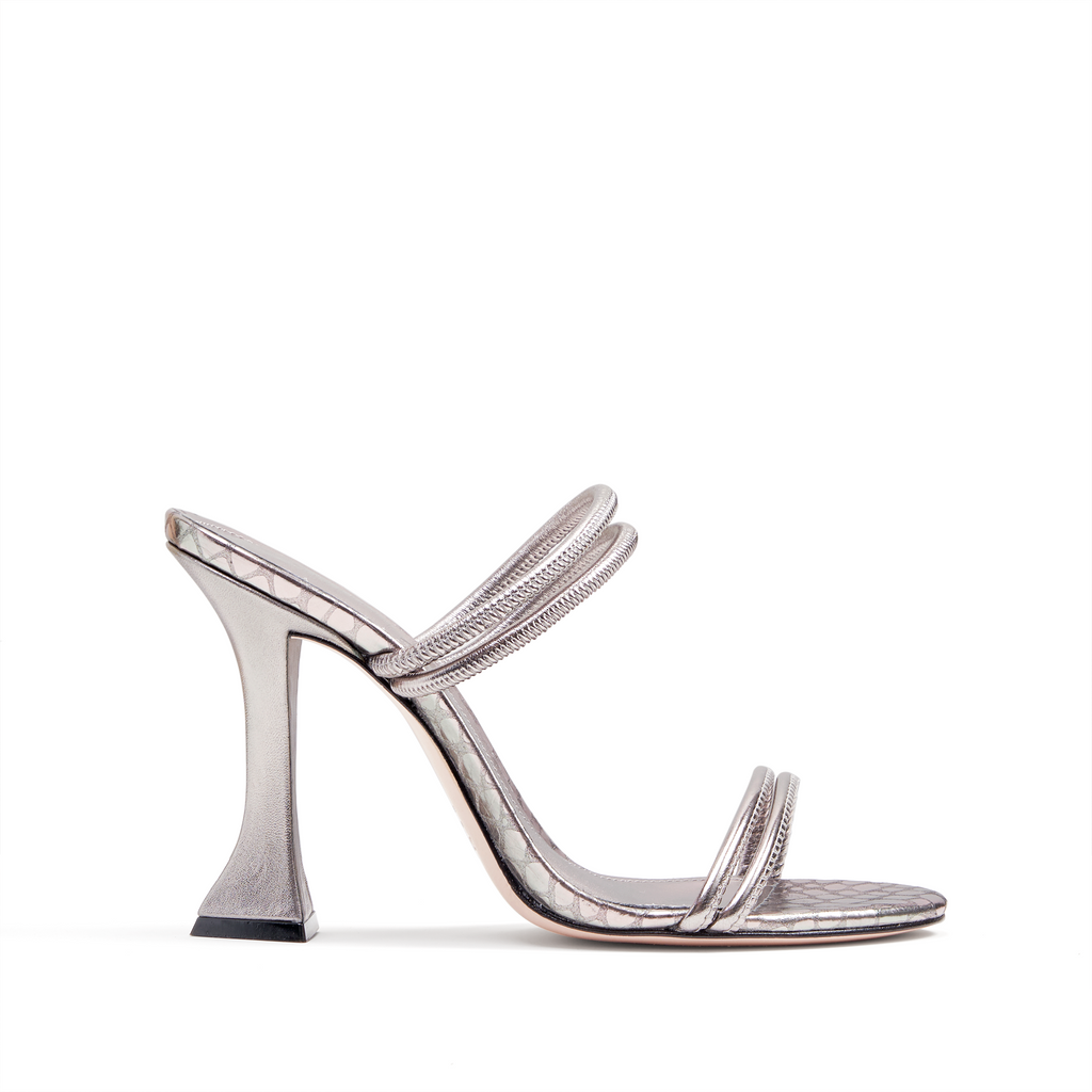 schutz silver heels