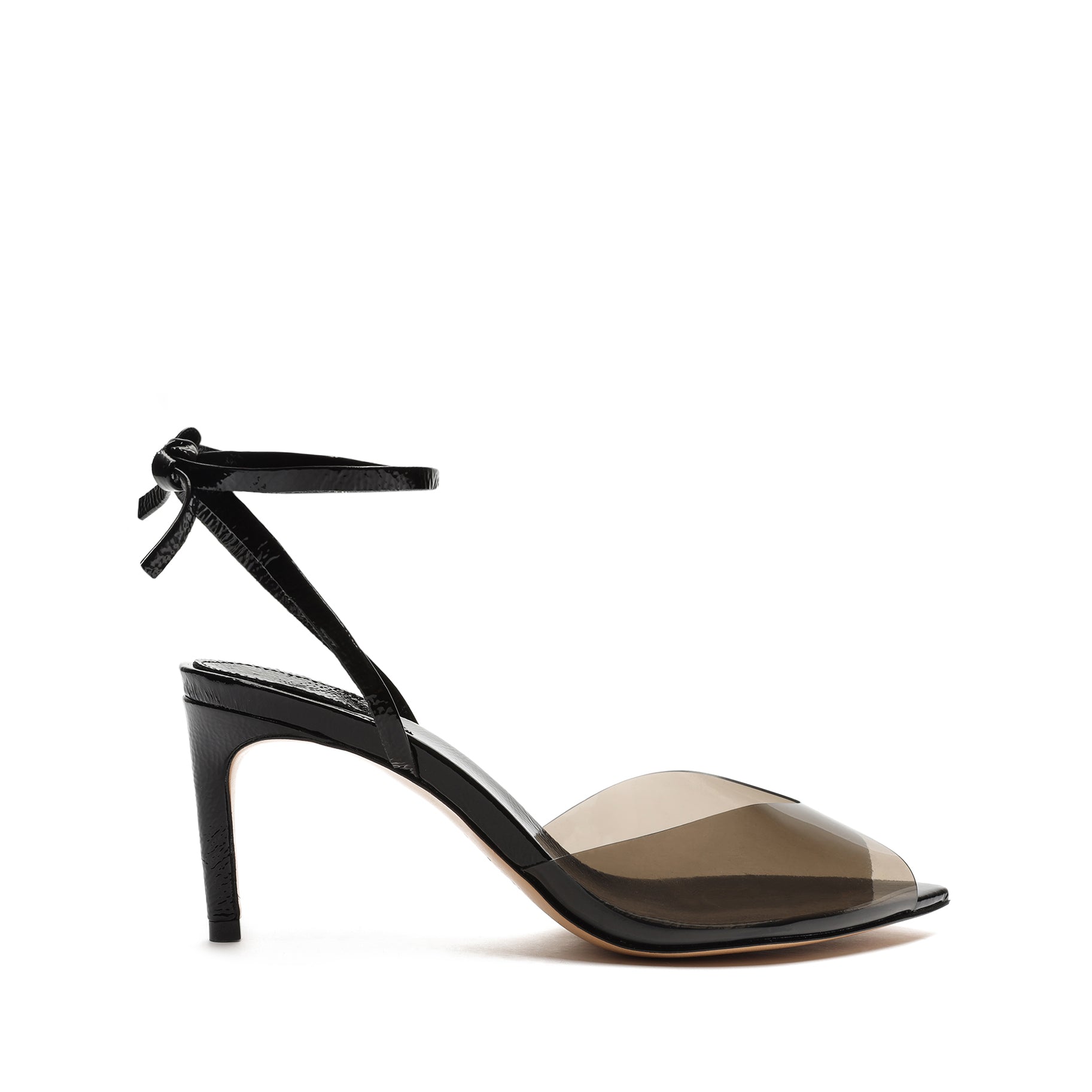 Schutz Jorala Vinyl & Patent Leather Sandal In Black | ModeSens