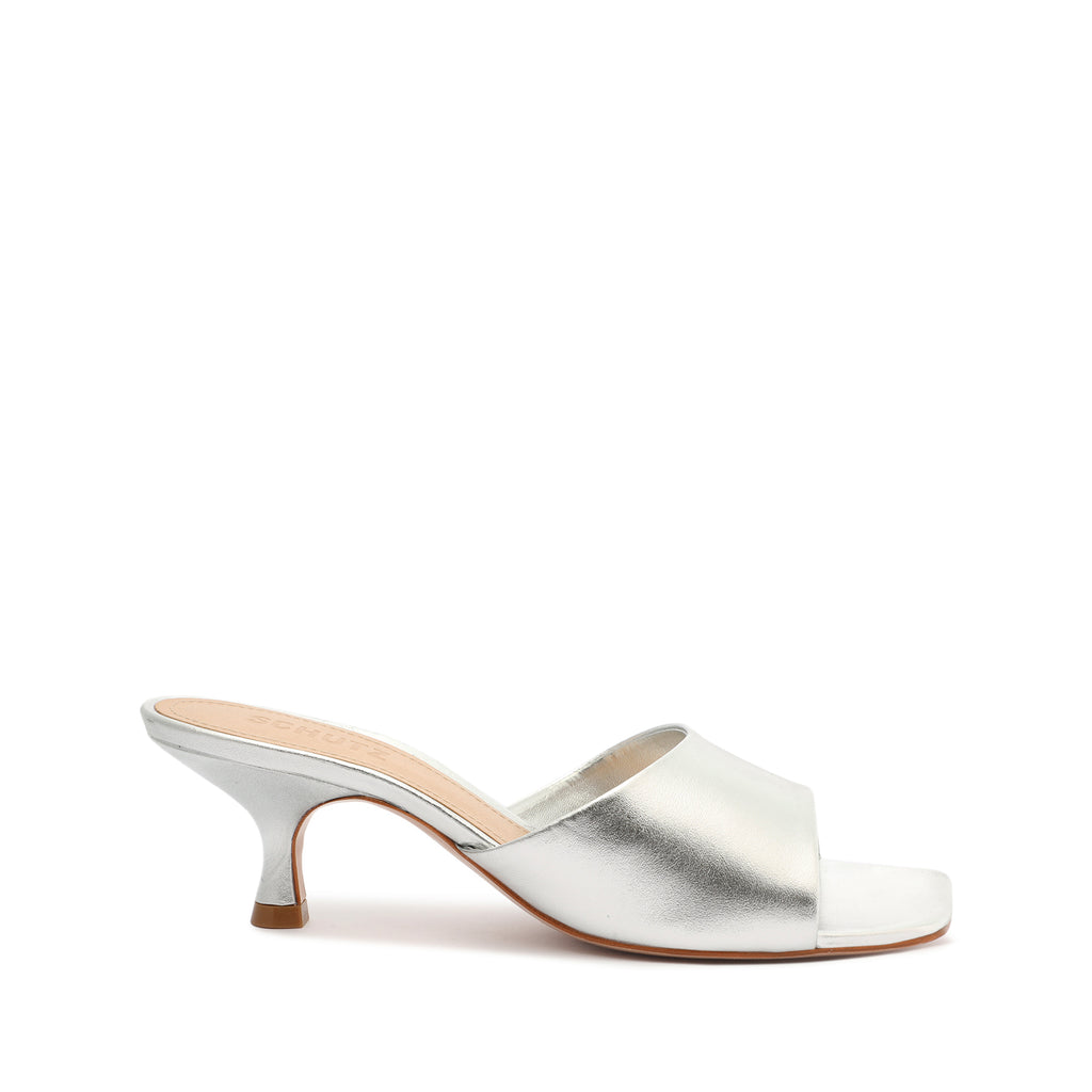 Schutz Dethalia Metallic Leather Sandal