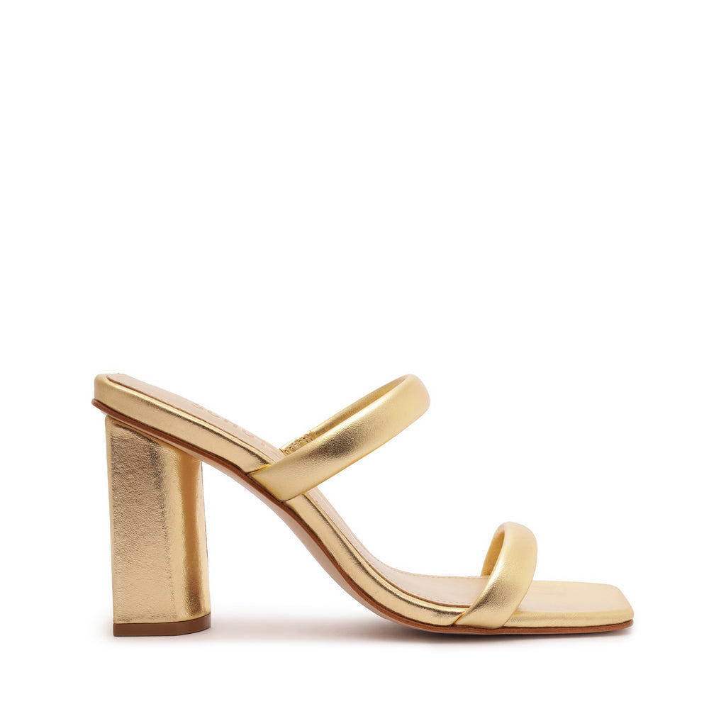 Schutz Ully Metallic Leather Sandal