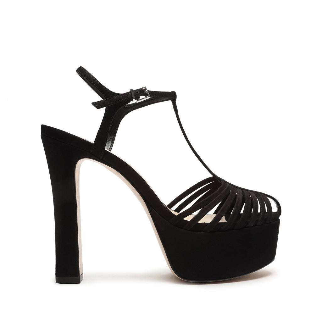 black high platform sandals