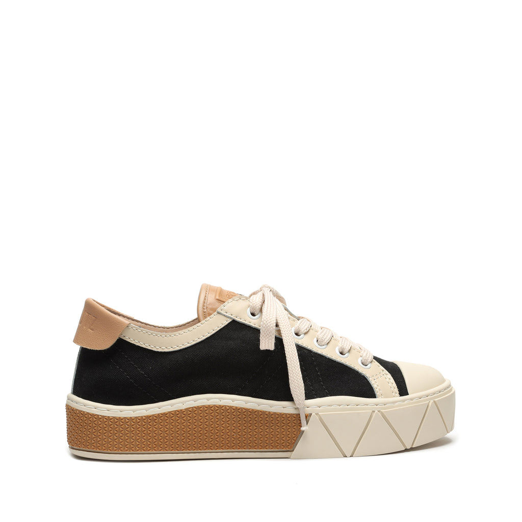 leather canvas sneakers