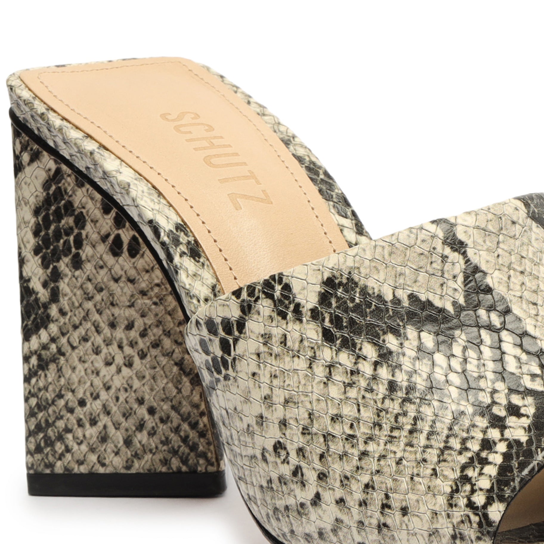 Lizah Snake-Embossed Leather Sandal
