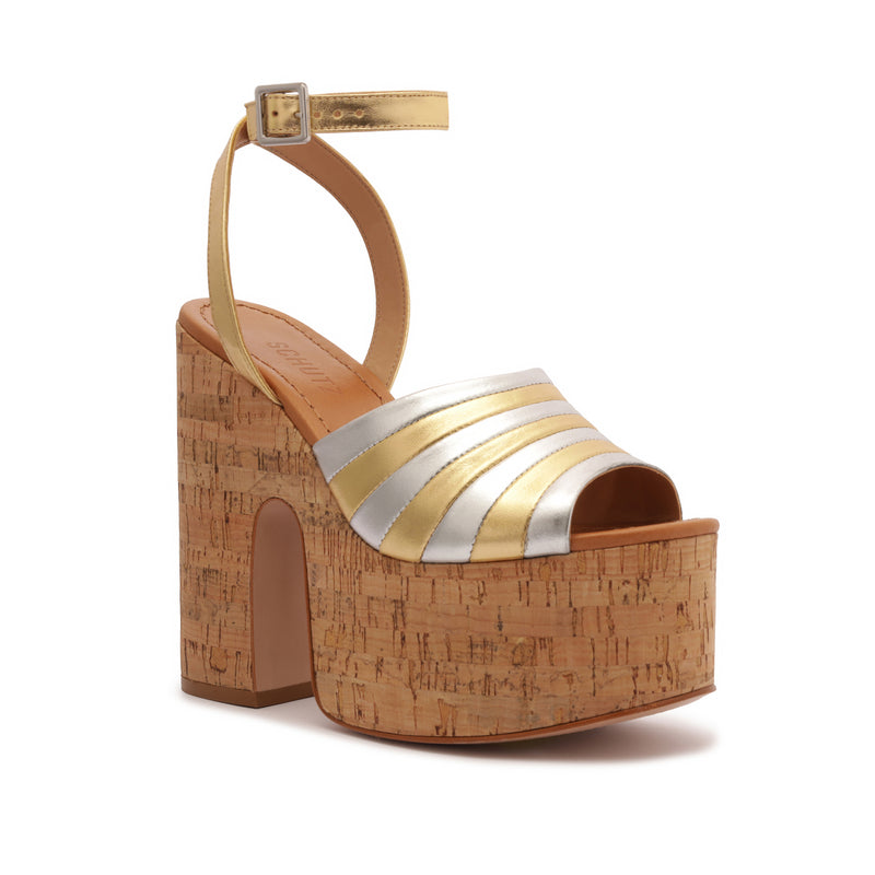 Zilla Metallic Leather Sandal – SCHUTZ