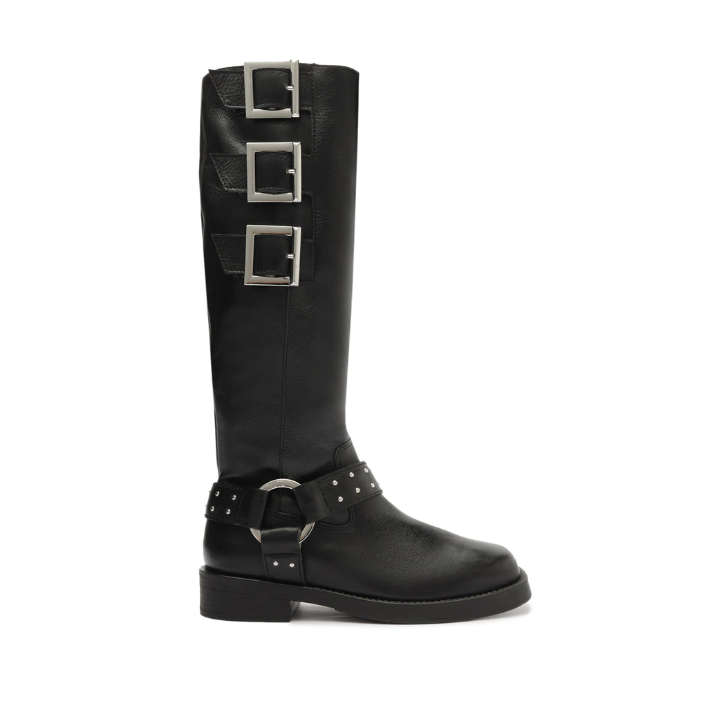 Schutz Luccia Buckle Graxo Leather Boot