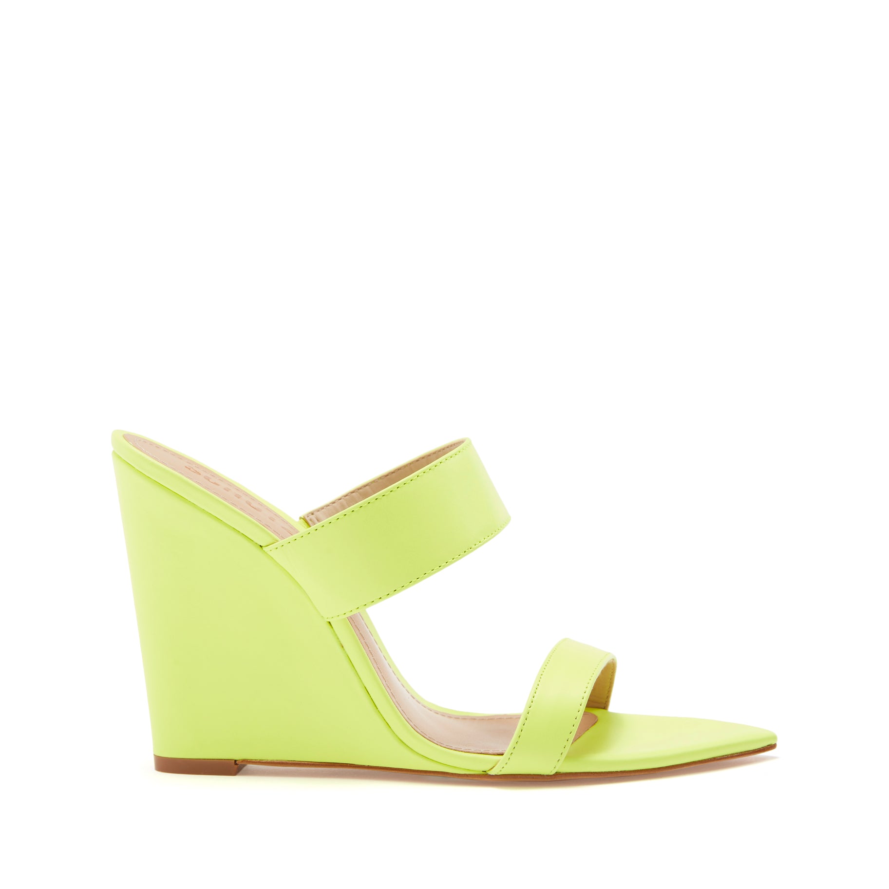 Schutz Soraya Sandal In Neon Yellow