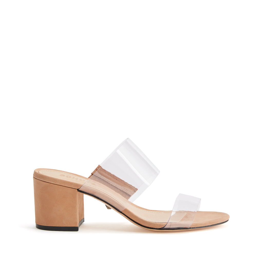 clear sandals low heel