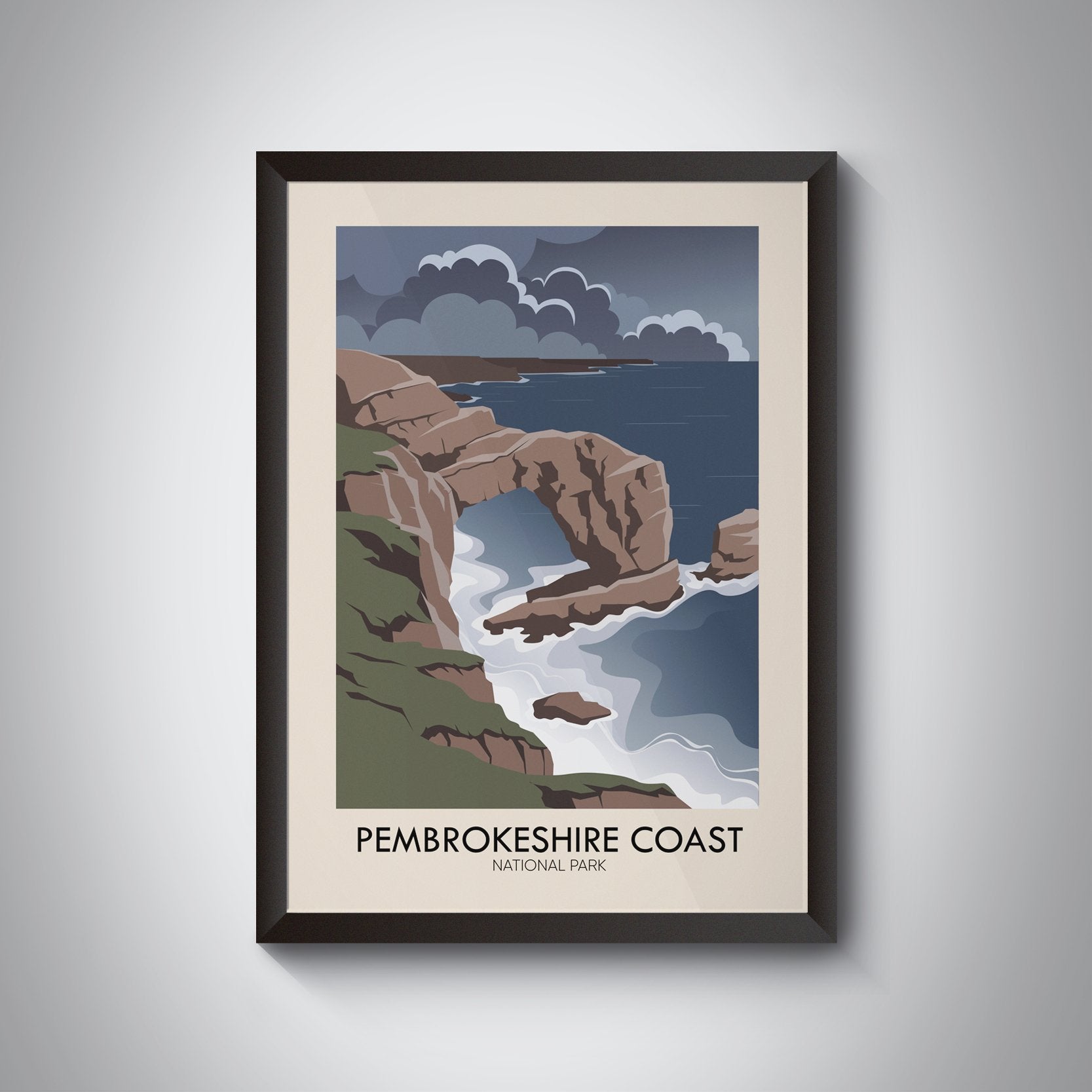 Pembrokeshire Coast National Park Modern Travel Poster | Bucket List ...