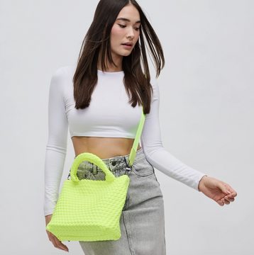 Sky's the Limit Small Tote - Neon Yellow