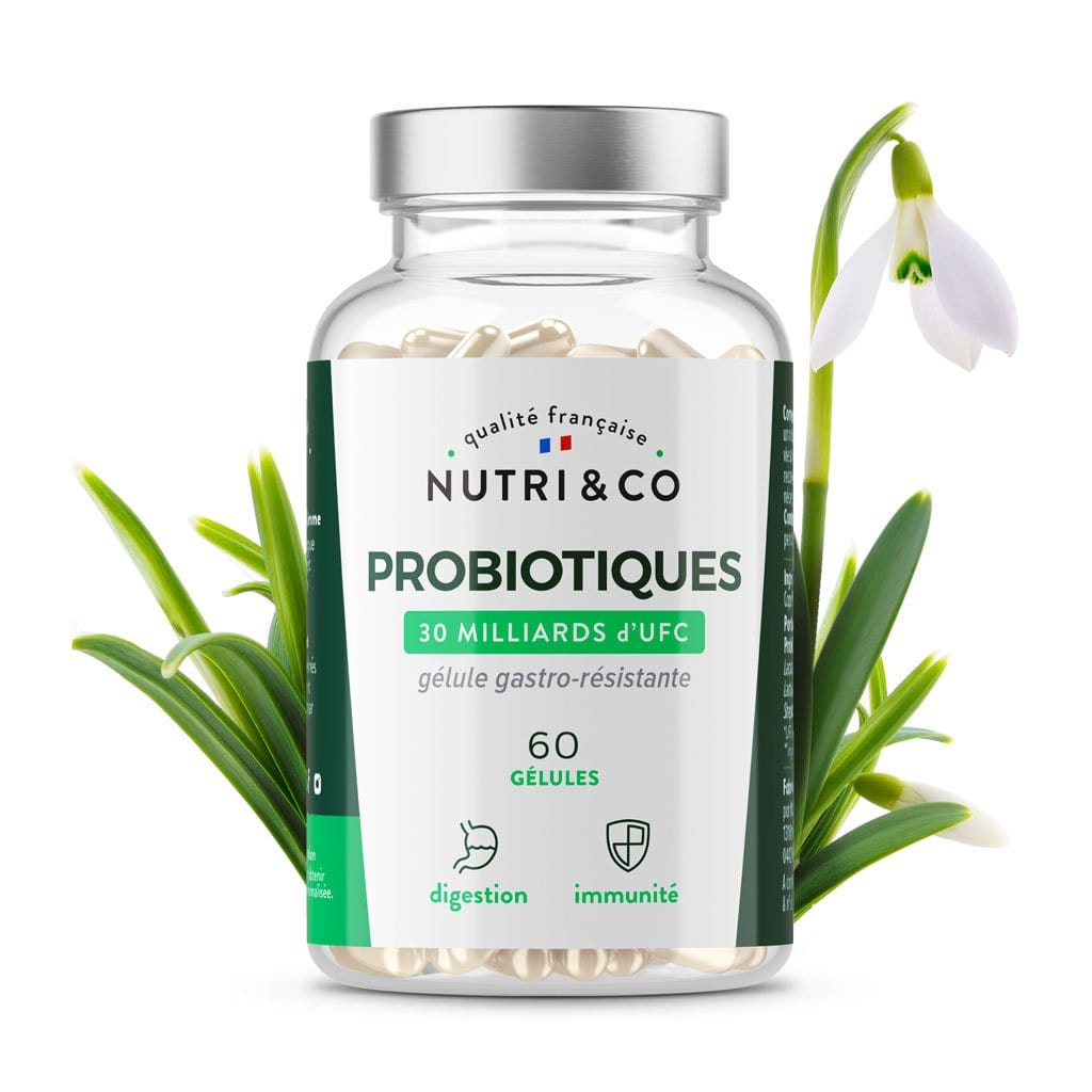 Probiotiques 30 mrds  7 Souches  60 gél  Made in France – nutriandco