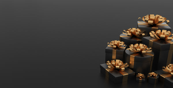 gift boxes black gold