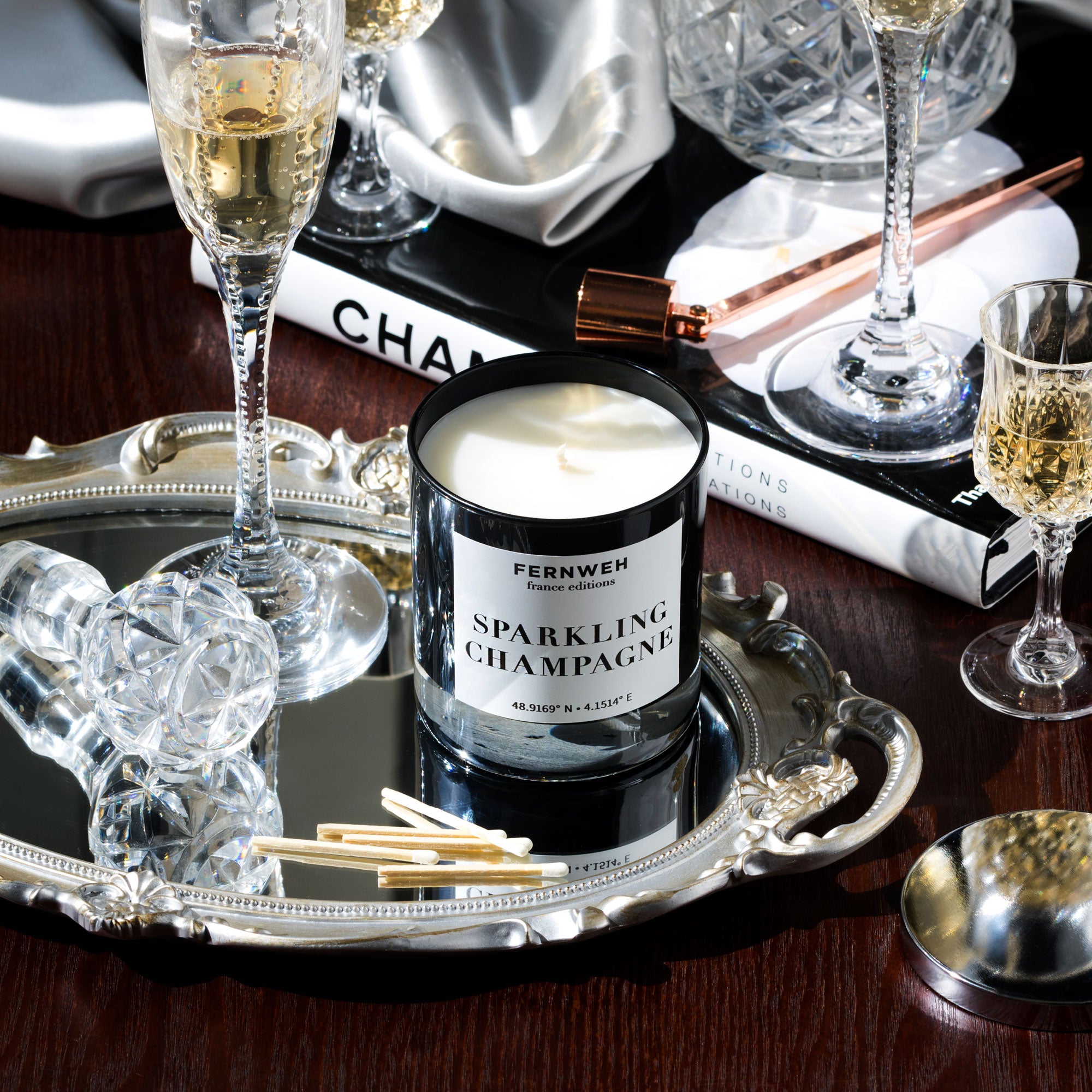 Sparkling Champagne Candle